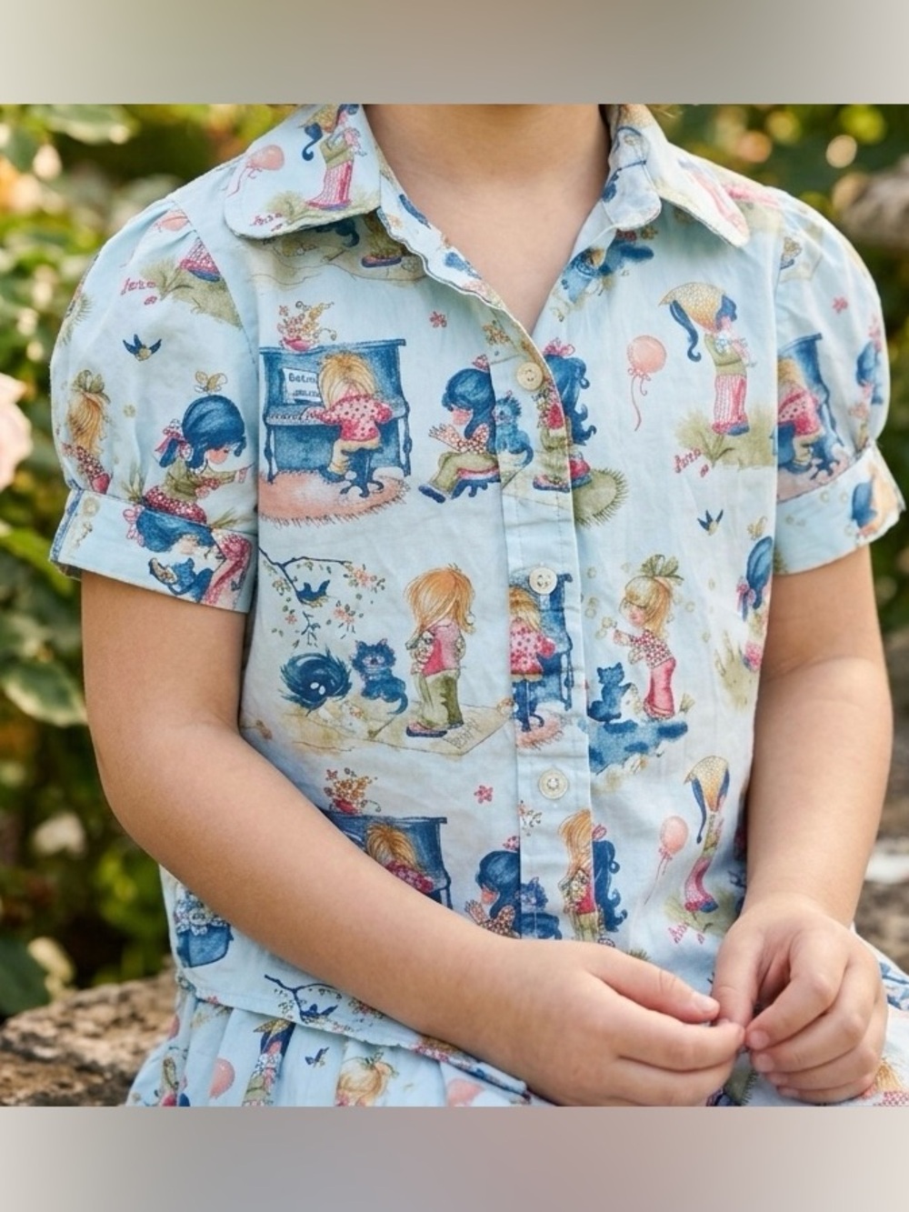 Rare Vintage Girls Button down Shirt
